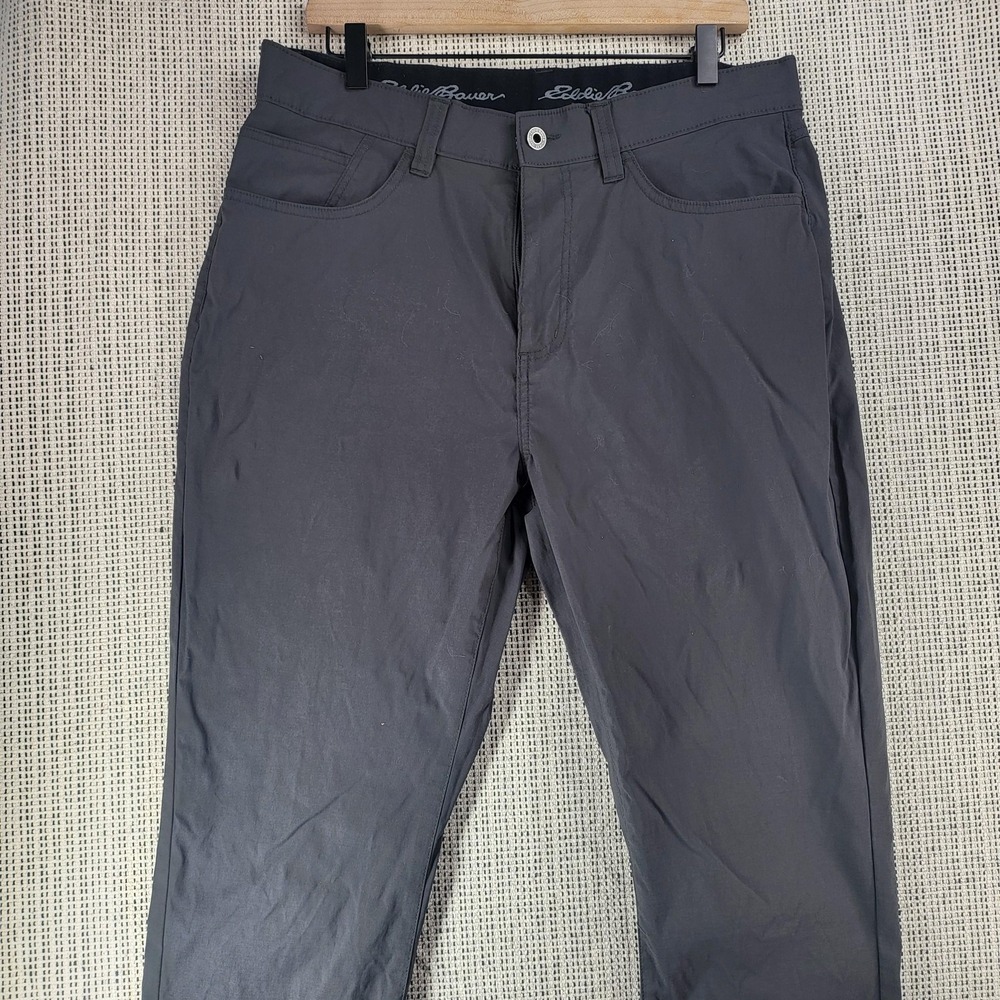 Eddie Bauer Pants Mens 36x32 Gray Straight Leg‎ Casual Outdoor Lightweight Nylon